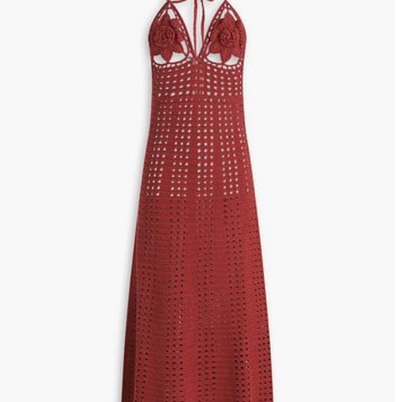 cult gaia Dresses & Skirts - Cult Gaia | Mercades Crochet Midi Dress In Brick Size: M | New with Tags